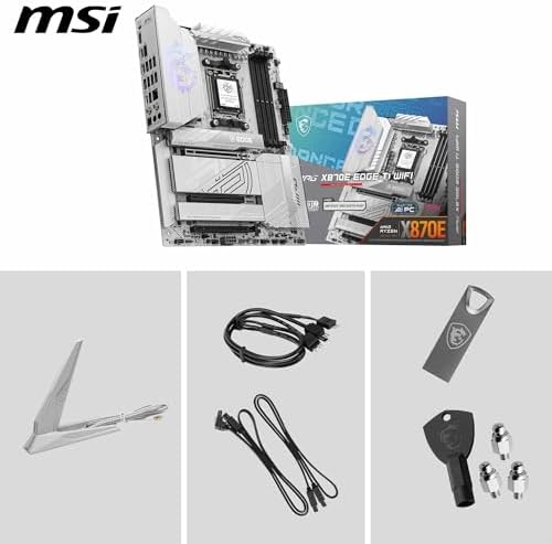MSI MPG X870E EDGE TI WIFI AM5 DDR5 8400MHZ(OC) USB4 4x M.2 HDMI 5G LAN WIFI 7 RGB ATX