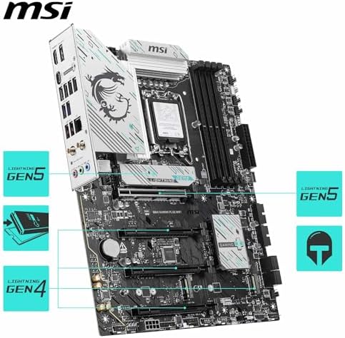 Alternative view of MSI MB B860 GAMING PLUS WIFI SOKET 1851 DDR5 8600MHZ(OC) 3xM.2 1x TB4 HDMI DISPLAY 5G LAN WIFI 7 ATX