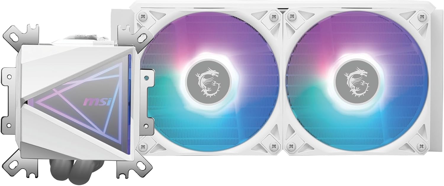 Alternative view of MSI MAG CoreLiquid I240 240mm Beyaz İşlemci Sıvı Soğutucu