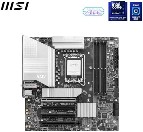 Alternative view of MSI MB PRO B860M-A WIFI SOKET 1851 DDR5 8600MHZ(OC) 3xM.2 1x TB4 HDMI DISPLAY 5G LAN WIFI 7 mATX