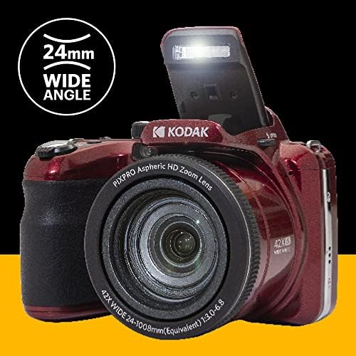Alternative view of KODAK PIXPRO Astro Zoom AZ425 Dijital Fotoğraf Makinesi -20MP, 42x Optik Zoom, 3 inç LCD Ekran, 1080P Full HD Video, 24mm Geniş Açı (Kırmızı)