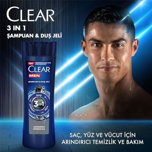 Alternative view of Clear Men 3 in 1 Şampuan & Duş Jeli Arındırıcı Kömür Saç Yüz Vücut İçin