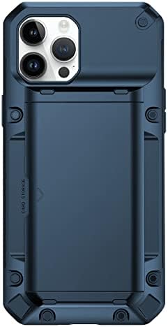 LABS 14 Pro Max Slide Armor Sürgülü Kart Hazneli Koruyucu Kılıf (Mavi)