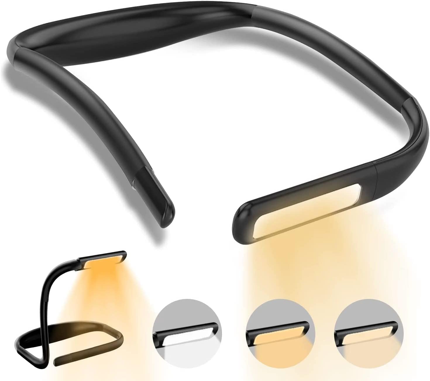 LED Kitap Okuma Işığı Esnek Kitap Boyun Işığı Ayarlanabilir Parlaklık Masa Lambası 3 Renk Okuma Işığı Bükülebilir Kollu Işık Tamir İçin Uygun Gece Koşusu Yürüyüş Type-C Şarj Girişli Kamp FH8