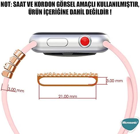 SE 2022 40mm Kordon Süsü Charm İnci Kalp Rose