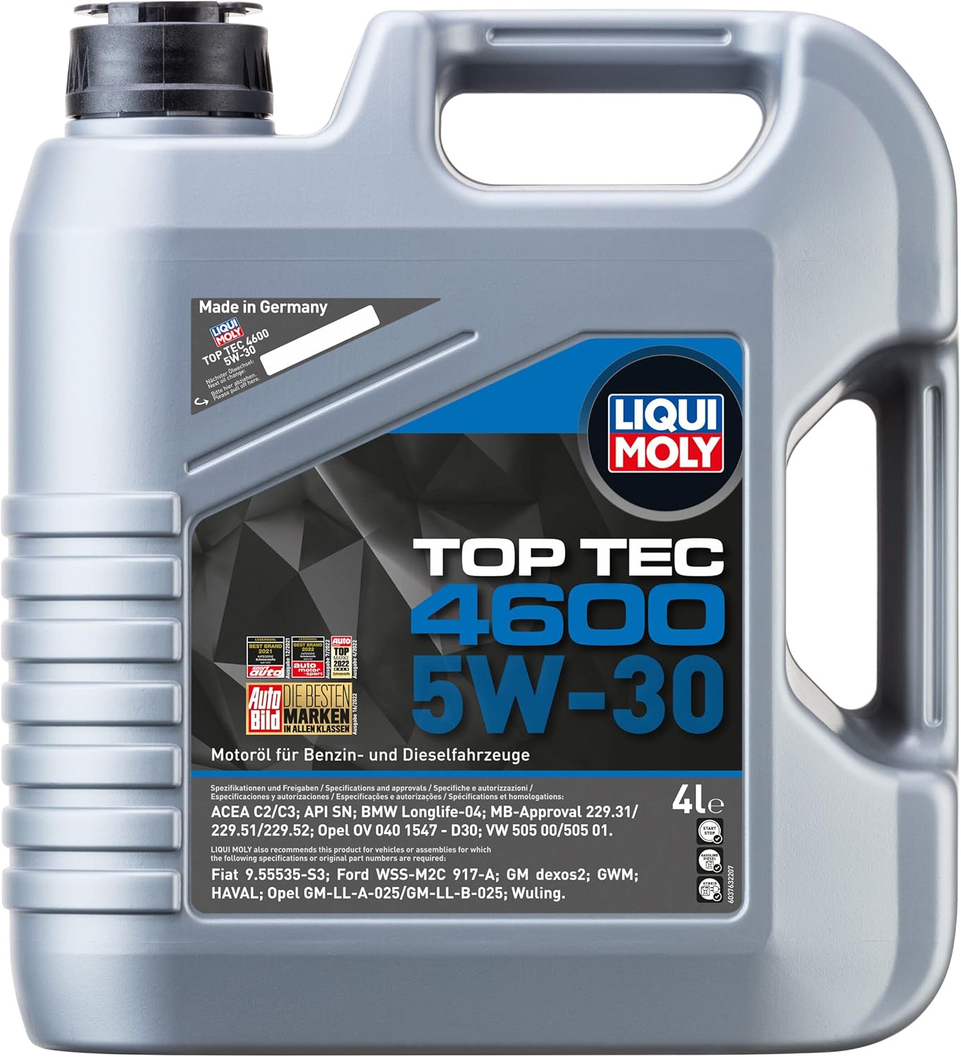Moly Top Tec 4600 5W-30 4 l Otomotiv Bakım Ürünü