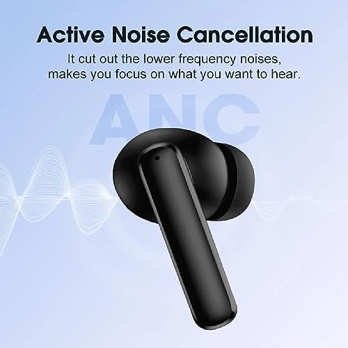 QCY T13 Anc 4 Mikrofon Bluetooth 5.3 Kablosuz Kulaklık Siyah Aktif Gürültü Engelleyici