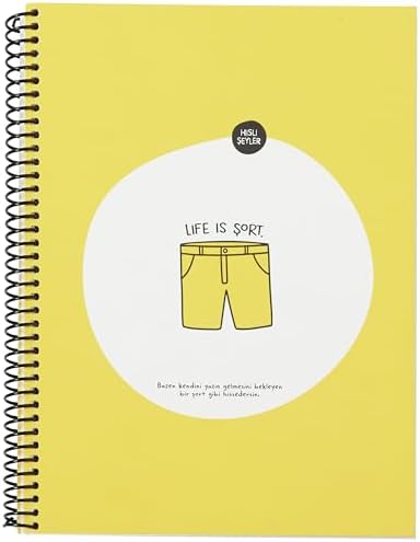 80 Yaprak Kareli Hafif Kağıt Stickerli Defter, Şort, 18.5x25cm