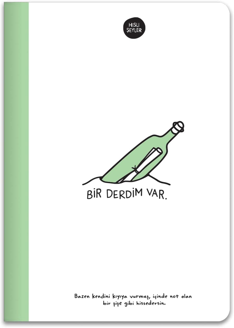 A5 80 Yaprak Renkli Sayfa Çizgili Defter, Yeşil