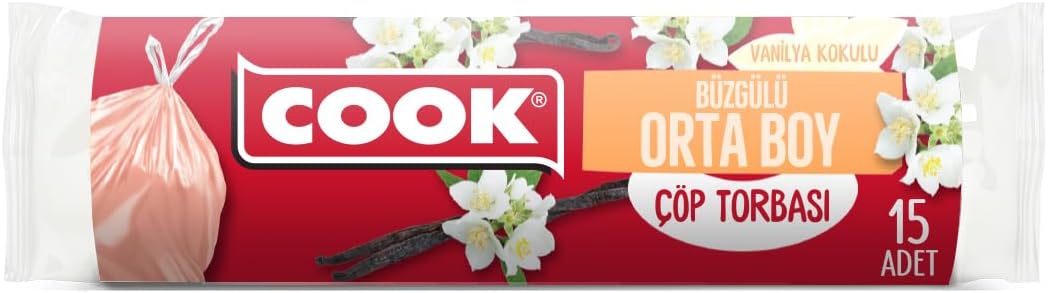 Alternative view of Büzgülü Çöp Torbası, Orta Boy, 55 x 60 cm, 15 Yaprak, Vanilya Kokulu, Krem