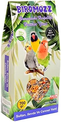 BirdMozz Premium Vitaminli Paraket Cennet Ve Sevda Kuşu Yemi 700 Gr X 5 Ade