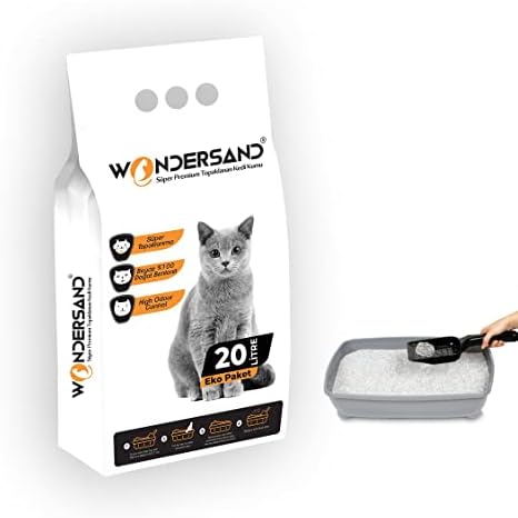 Alternative view of Wondersand 20 Lt Beyaz Bentonit İnce Tane Kokusuz Süper Topaklanan Premium Kedi Kumu