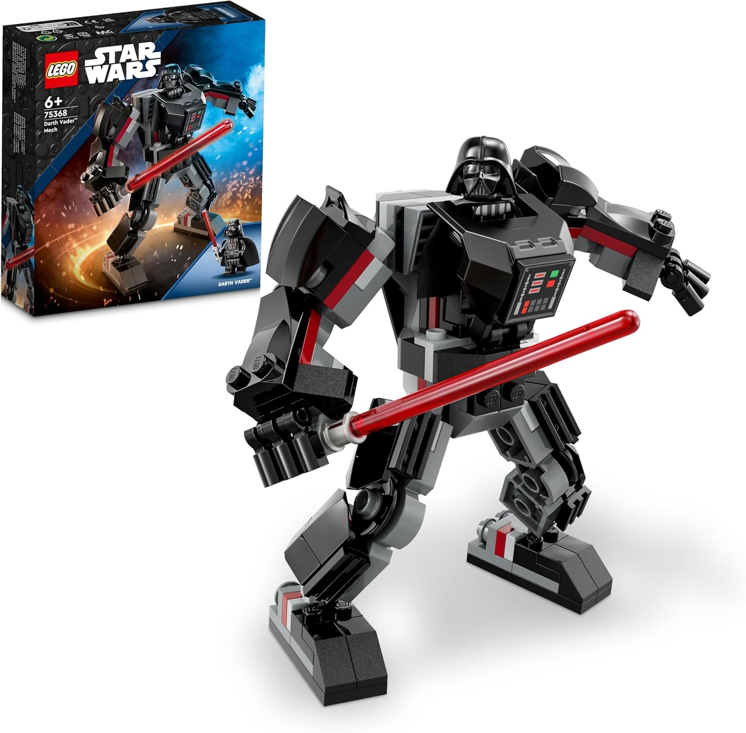 ™ Vader Robotu 75368-6 Yaş ve Üzeri Hayranı Çocuklar için Yaratıcı Oyuncak Yapım Seti (139 Parça)
