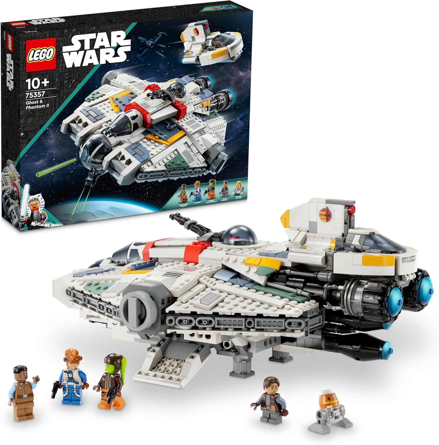 : Ahsoka Ghost ve Phantom II 75357-10 Yaş ve Üzeri Hayranı Çocuklar için Yaratıcı Oyuncak Yapım Seti (1394 Parça)