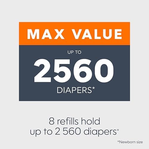 Alternative view of Diaper Genie Essentials Yuvarlak Yedek 8'li Paket | 2560'a Kadar Yenidoğan Bezi Tutar | Kokusuz Sürekli Film İçerir | Bebek Bezi Genie Komple ve İfade Kovaları ile Uyumlu