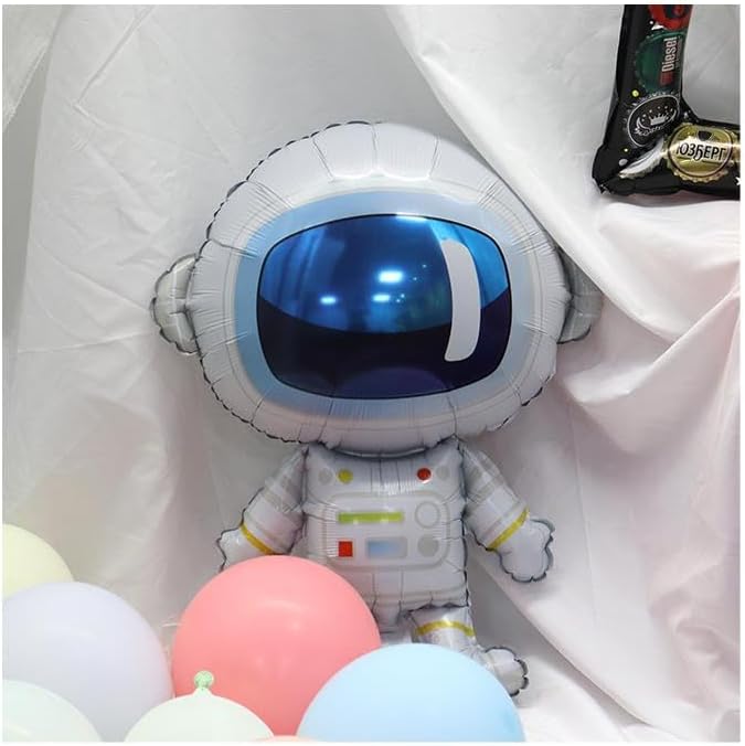 Patladı Gitti Uzay Konsepti Doğum Günü Parti Kutlama Seti; Astronot, Ufo Ve Uzay Gemisi Folyo Balon Set (5 Yaş)