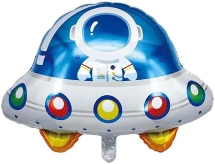 Alternative view of Patladı Gitti Uzay Konsepti Doğum Günü Parti Kutlama Seti; Astronot, Ufo Ve Uzay Gemisi Folyo Balon Set (5 Yaş)