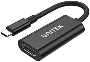 UNITEK Adaptör USB-C - HDMI 2.0, 4K@60Hz | V1421A | HDCP 2.3 | Yansıtma modu | Genişletme modu | Thunderbolt 3 | DPA modu