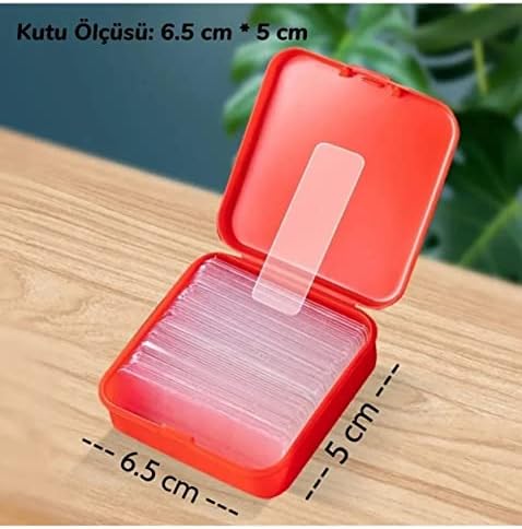Alternative view of Çift Taraflı Şeffaf Bant Şeffaf Bant 60 Parça Kutulu Montaj Bandı Tekrar Kullanılabilir Çift Taraflı Bant (1,5 x 4,5cm)