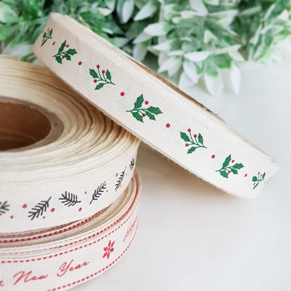 Alternative view of Pamuk şerit, holly, 1.5 cm 5 metre