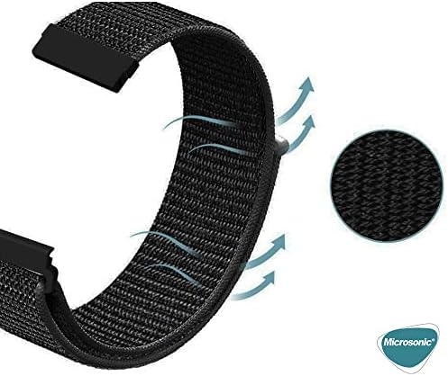 Venu 2 için Hasırlı Kordon Woven Sport Loop Siyah [Venu 2 ile Uyumlu Kordon - Siyah]