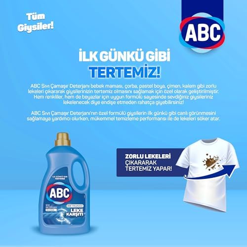 ABC DETERJAN Sıvı Çamaşır Deterjanı Leke Karşıtı 3 L