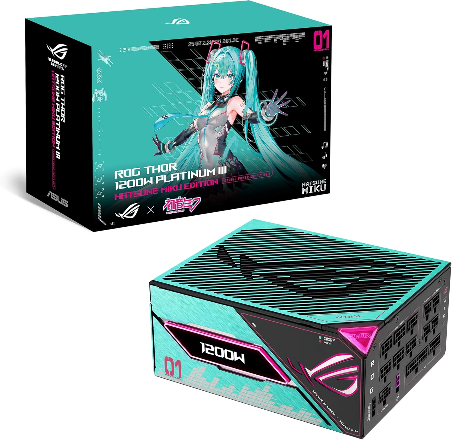 Alternative view of ROG-THOR-1200P3-MIKU 1200W 80+ Platinum 135mm Full Modüler Gaming (Oyuncu) Güç Kaynağı