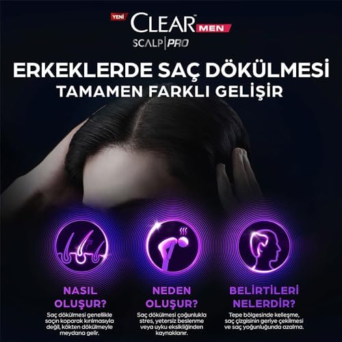 Clear Men Scalp Pro Güçlendirici Şampuan Saç Dökülmesine ve Kepeğe Karşı Etkili 300 ml
