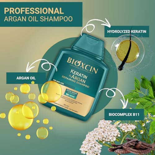 Keratin & Argan Onarıcı Şampuan 300 ml – Yıpranmış Saçlar İçin Nemlendirici ve Onarıcı Bakım