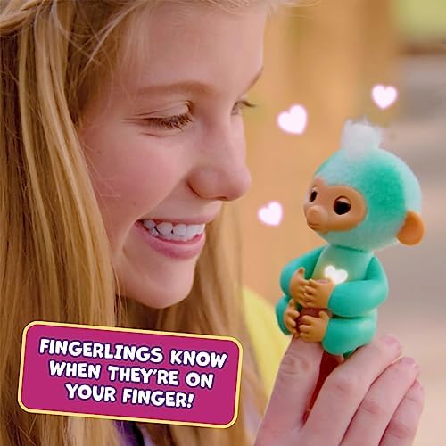 Fingerlings 2023 YENİ İnteraktif Bebek Dokunmaya Tepki Veriyor - 70+ Sesler ve Tepkiler - Aslan (Mavi)