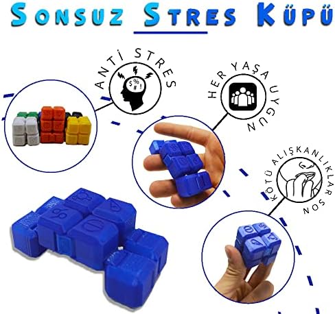 Küpü Sonsuz Küp Fidget Popit (mavi)