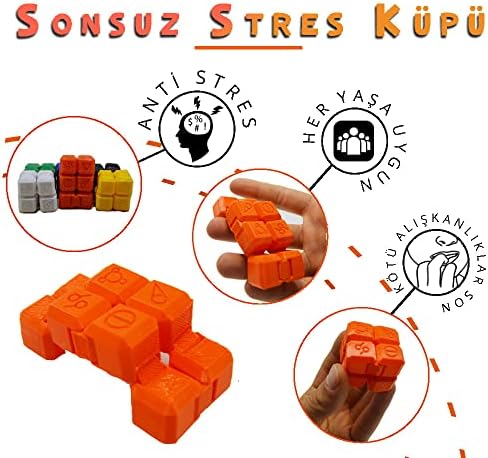 Küpü Sonsuz Küp Fidget Popit (turuncu)