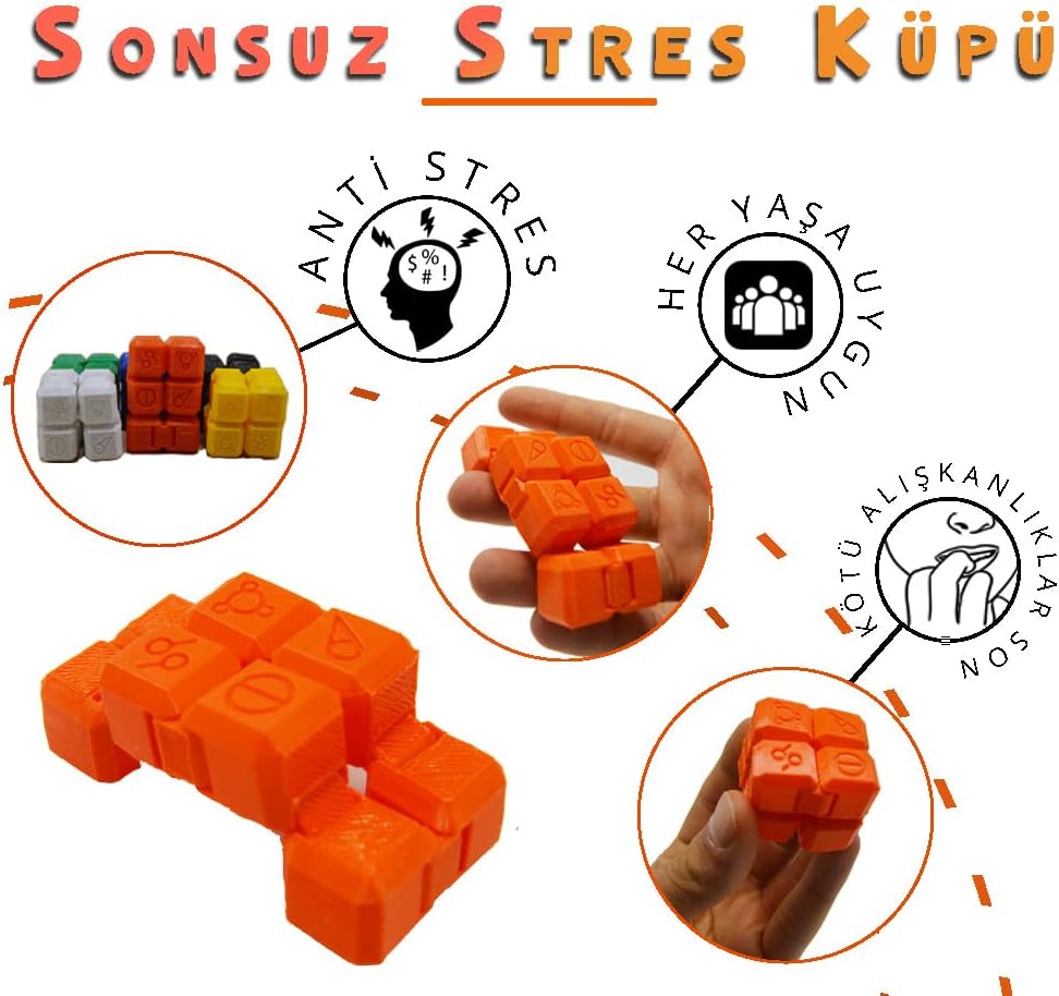 Alternative view of Küpü Sonsuz Küp Fidget Popit (turuncu)