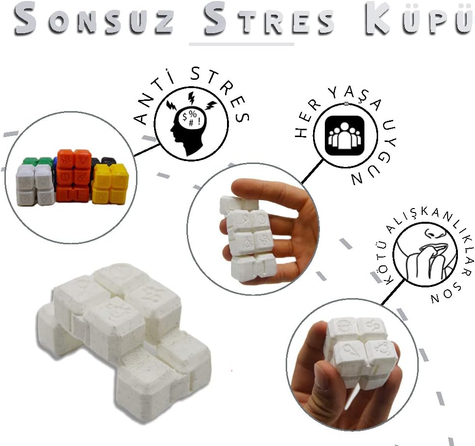 Alternative view of Küpü Sonsuz Küp Fidget Popit (beyaz)