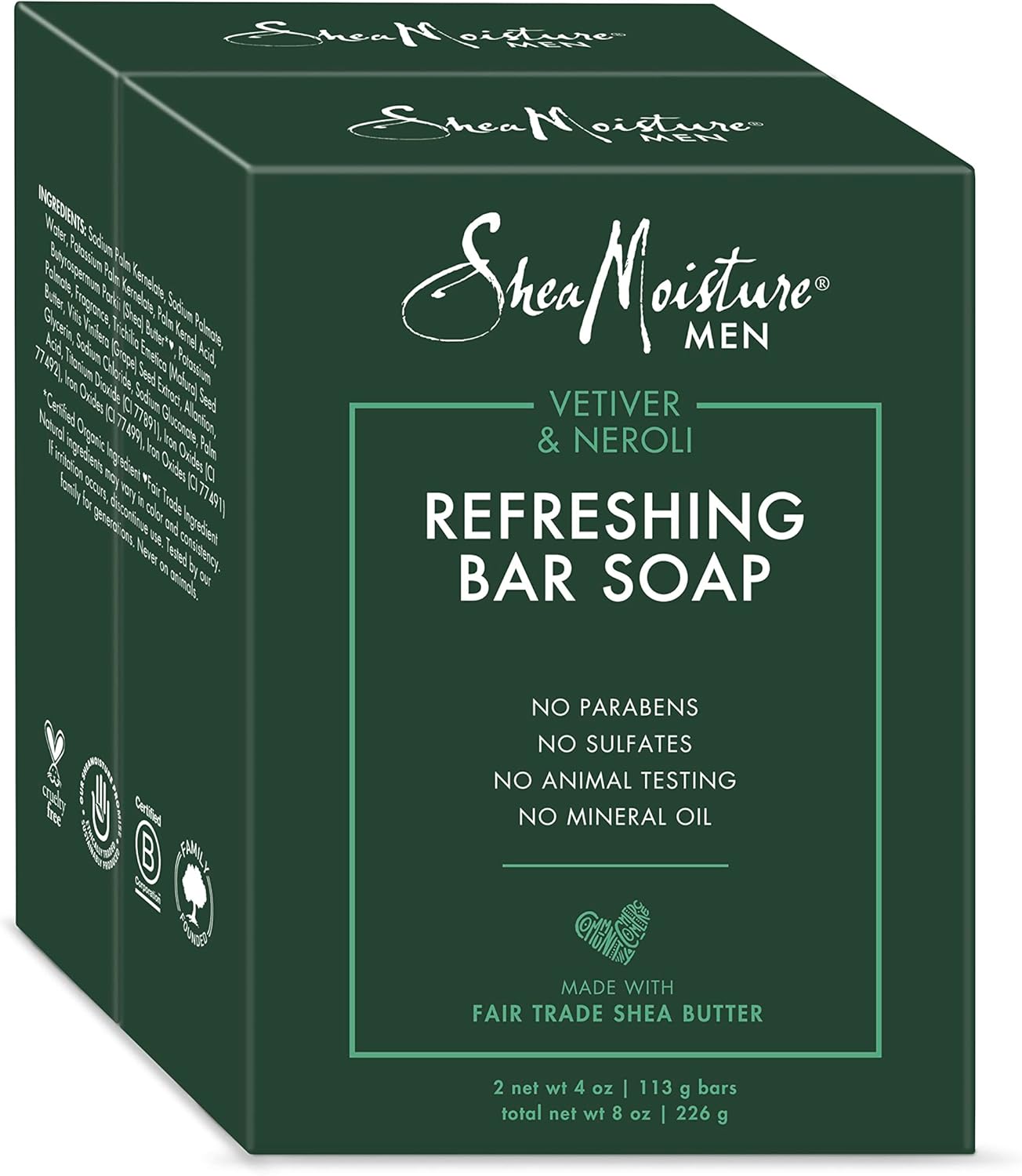Alternative view of SHEA MOISTURE Men Vetiver ve Neroli Canlandırıcı Sabun 2x113GR