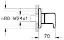 Root Square A42729 Stop Valf, Sıva Üstü, Krom