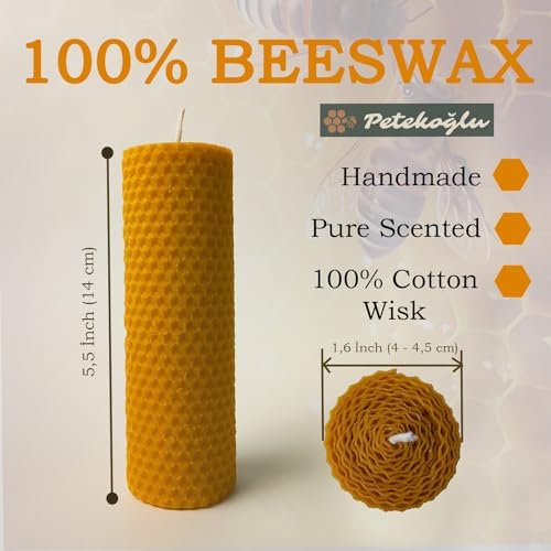 Alternative view of Dekoratif Doğal Petek Mum Ay Ve Güneş Seti Bal Mumu mum Hediyelik Beeswax Candle