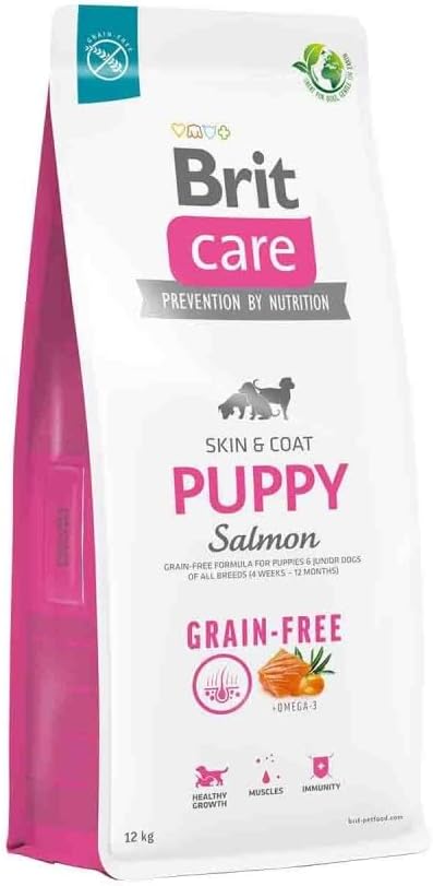 Brit Care Skin & Coat, Deri Ve Tüy Hassasiyeti Olan Yavru Köpekler İçin, Tahılsız, Somon Balıklı Kuru Mama, 12 Kg