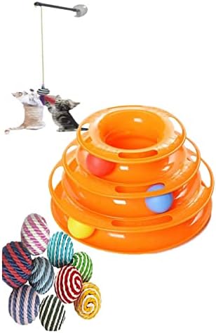 Alternative view of 3'lü Set Kedi Oyuncağı: 3 Katlı Oyuncak, Vantuzlu Kedi Oyun Oltası ve İp Sarma Top