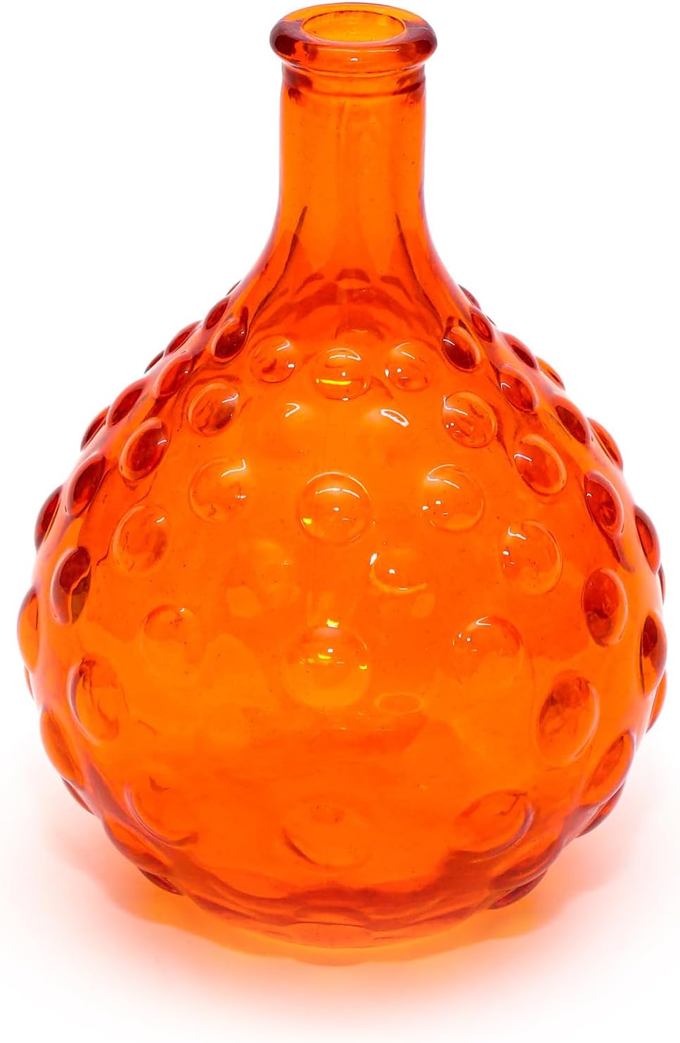 Turuncu Bubble Cam Vazo (15 cm)