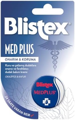 Blistex Medplus Kavanoz Kuru ve Çatlamış Dudaklara Onarıcı ve Ferahlatıcı Dudak Bakım Kremi x2