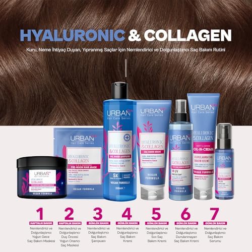 Hyaluronik Asit & Kolajen Kuru ve Cansız Saçlara Özel Yoğun Gece Saç Bakım Maskesi 230 ml-vegan