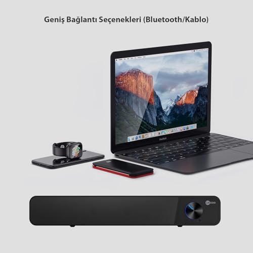 Alternative view of DS111 6W Bluetooth + Kablolu Hoparlör - Bluetooth ve Kablolu Kullanım, Masaüstü, PC, TV, Laptop Uyumlu, 360° Surround Ses, 10m Kullanım Mesafesi, Soundbar Taşınabilir Speaker Hoparlör Siyah