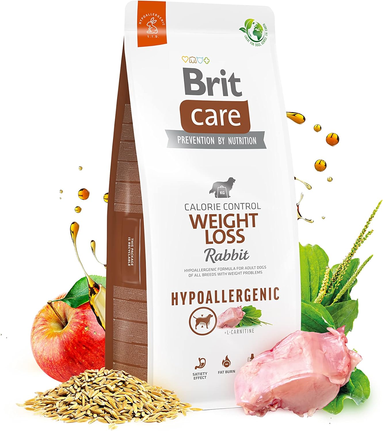 Brit Care Weight Loss, Kilo Problemi Olan Yetişkin Köpekler İçin, Hipoalerjenik, Tavşan Etli Kuru Mama, 12 Kg