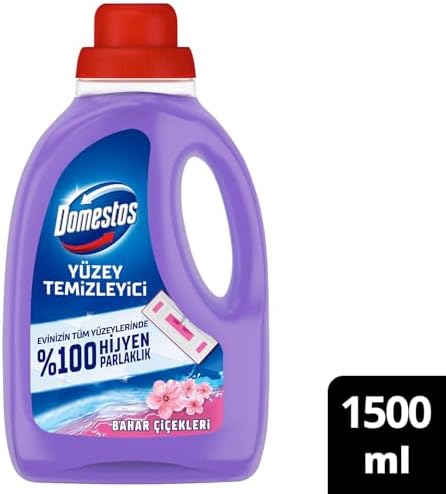 Domestos Yüzey Temizleyici Çiçekleri Maksimum Hijyen Tüm Yüzeyler için Yüzey Temizleyici 1500 ml