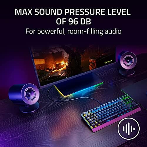 Alternative view of Nommo V2 X - PC için tam aralıklı 2,0 oyun hoparlörü (İki adet 3 inç tam aralıklı sürücü, THX Spatial Audio, Maks. Ses basıncı 96 dB, Çapraz platform uyumluluğu) Siyah