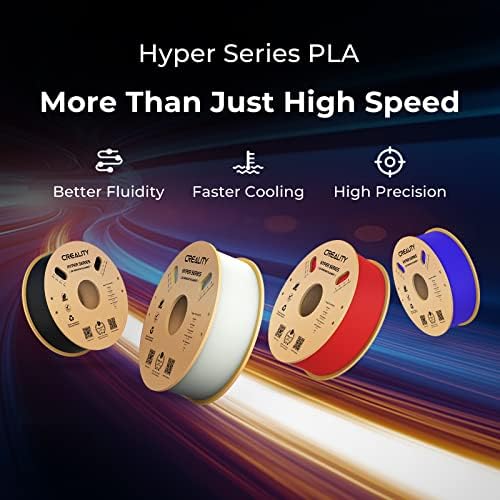 Alternative view of Creality Hyper PLA filament, 3D yazıcı için, 1,75 mm 3D baskı filament, 1 kg karton makara, ölçü hassasiyeti +/- 0,03 mm, çoğu FDM 3D yazıcı için uygun (beyaz)