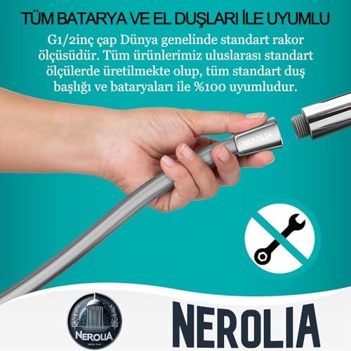 - A Kalite Dayanıklı Paslanmaz Duş Spirali/Ekstra Uzun PVC Banyo Hortumu (PVC 150)