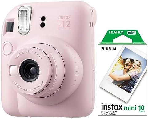 mini 12 Pembe Fotoğraf Makinesi ve 10'lu mini Film