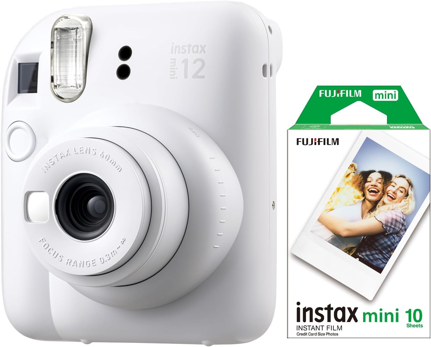mini 12 Beyaz Fotoğraf Makinesi ve 10'lu mini Film
